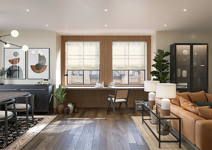 Catania Stripe Voile, Powder Cream - Twist&Fit Roman Blind - Image 8